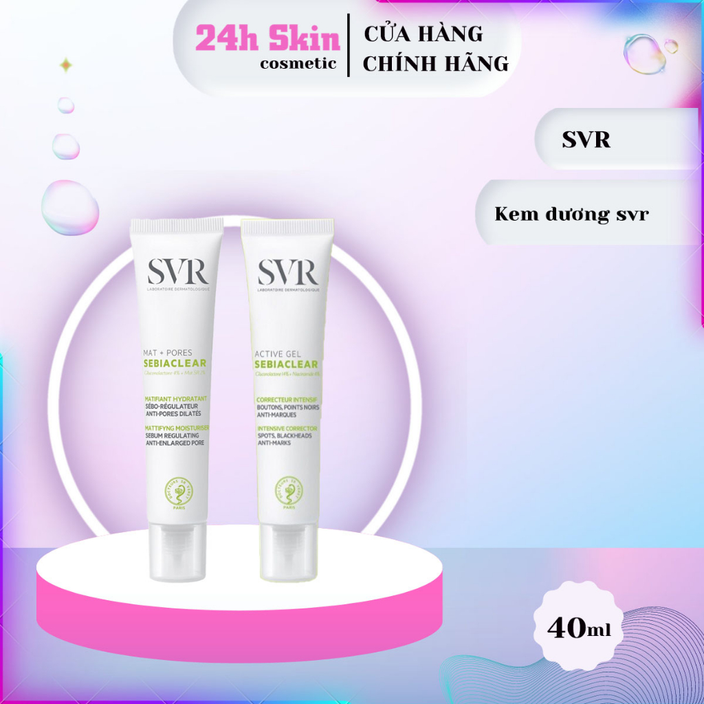 kem dưỡng SVR sebiaclear Active & Mat+Pores 40ml