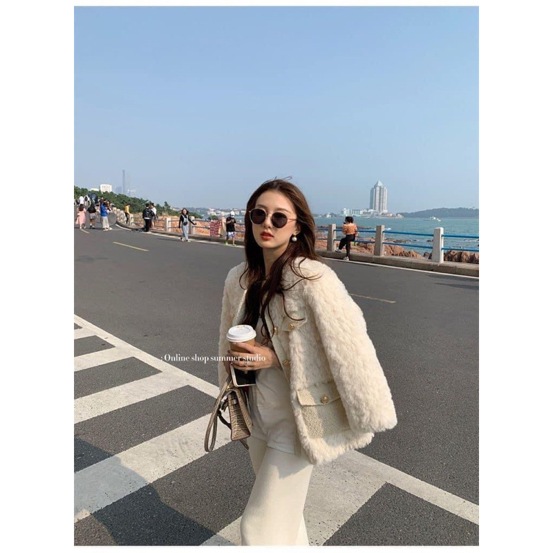 Áo Khoác Lông Túi Dạ Teewd Lông Cừu Sang Chảnh❤️