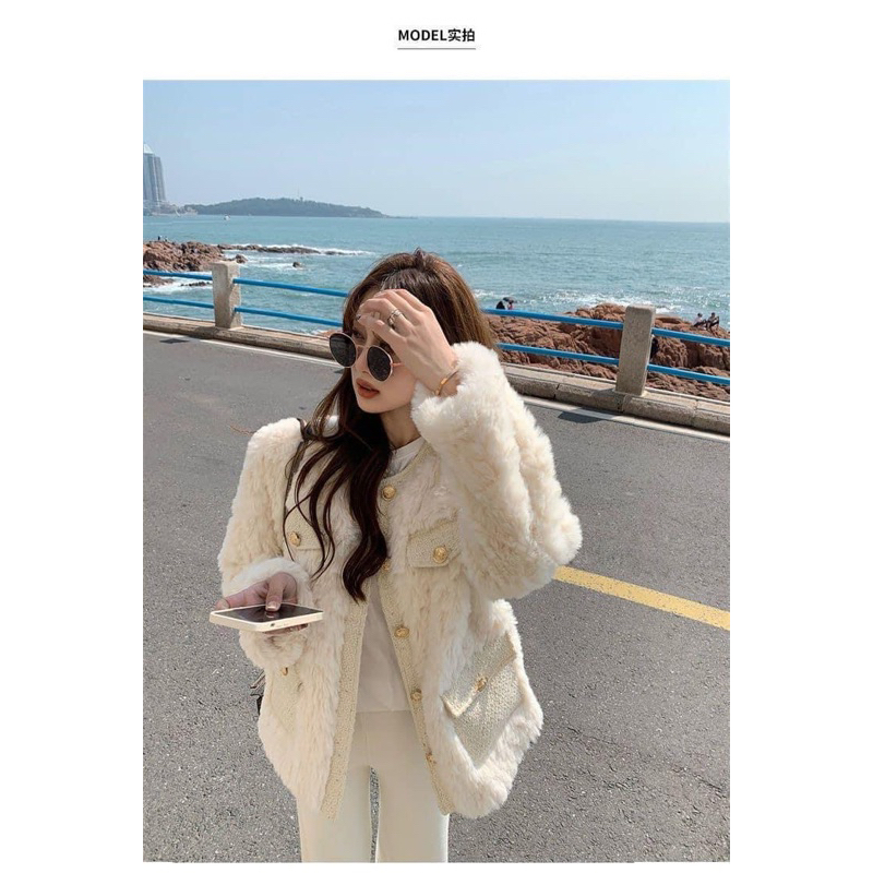 Áo Khoác Lông Túi Dạ Teewd Lông Cừu Sang Chảnh❤️