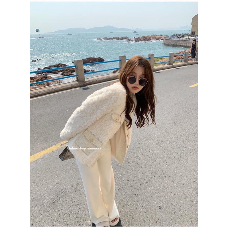 Áo Khoác Lông Túi Dạ Teewd Lông Cừu Sang Chảnh❤️