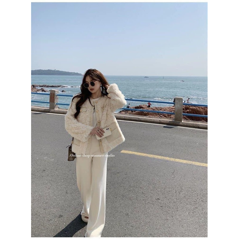 Áo Khoác Lông Túi Dạ Teewd Lông Cừu Sang Chảnh❤️