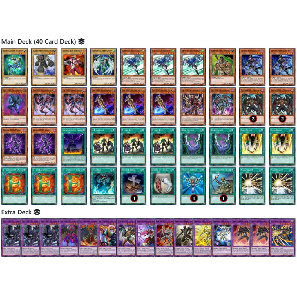 Bài YuGiOh - Bộ 54 lá bài Evil Hero - Evil Hero  Deck - Card Game VN Giá Rẻ