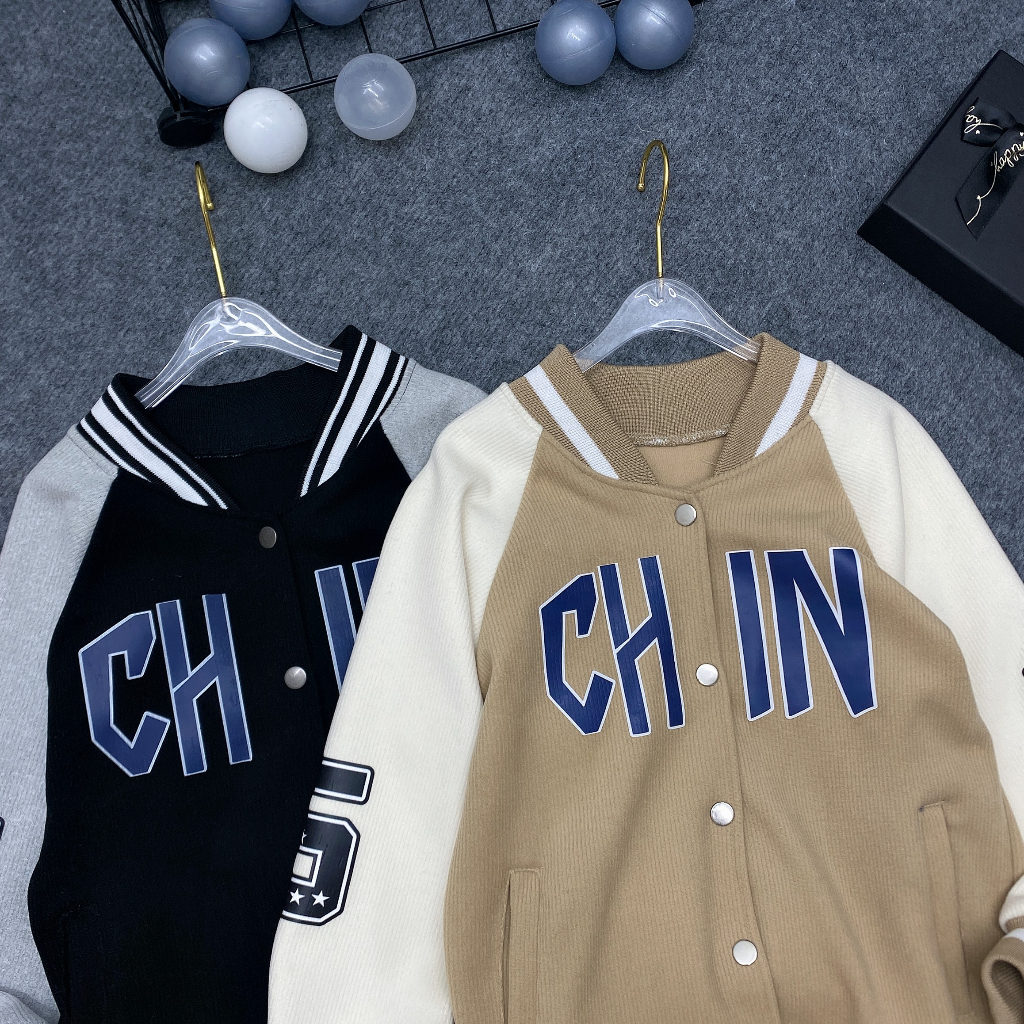 Áo khoác bomber bé trai 18-48kg từ 4-14 tuổi mẫu CHIN. Áo khoác bé trai, Áo bé trai, Áo thu đông bé trai