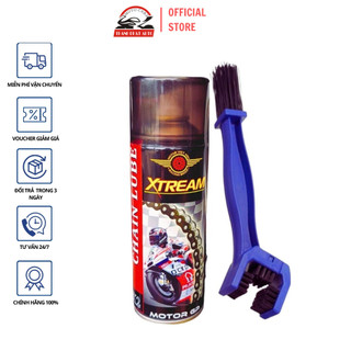 Chai xịt dưỡng, bôi trơn chống sét Xtream X2 400ml tặng bàn chải chà sên