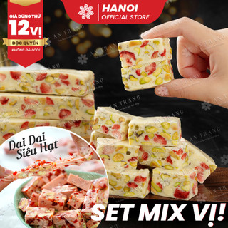 Kẹo Nougat - [KẸO SIÊU HẠT] ĂN VẶT KHÔNG BÉO | Kẹo Hạnh Phúc Siêu Nhiều Hạt Ít Ngọt dai dai bùi bùi
