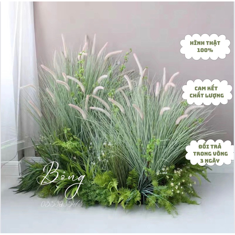 Cây giả - cành cỏ lau giả trang trí decor tiểu cảnh trang trí nhà cửa cắm bình cắm lọ siêu xinh