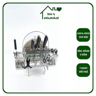 Kệ để dao thớt đũa muỗng thìa đa năng Inox 304 PHÁT ĐẠT không rỉ sét, đồ vắt dao thớt, ống đũa inox
