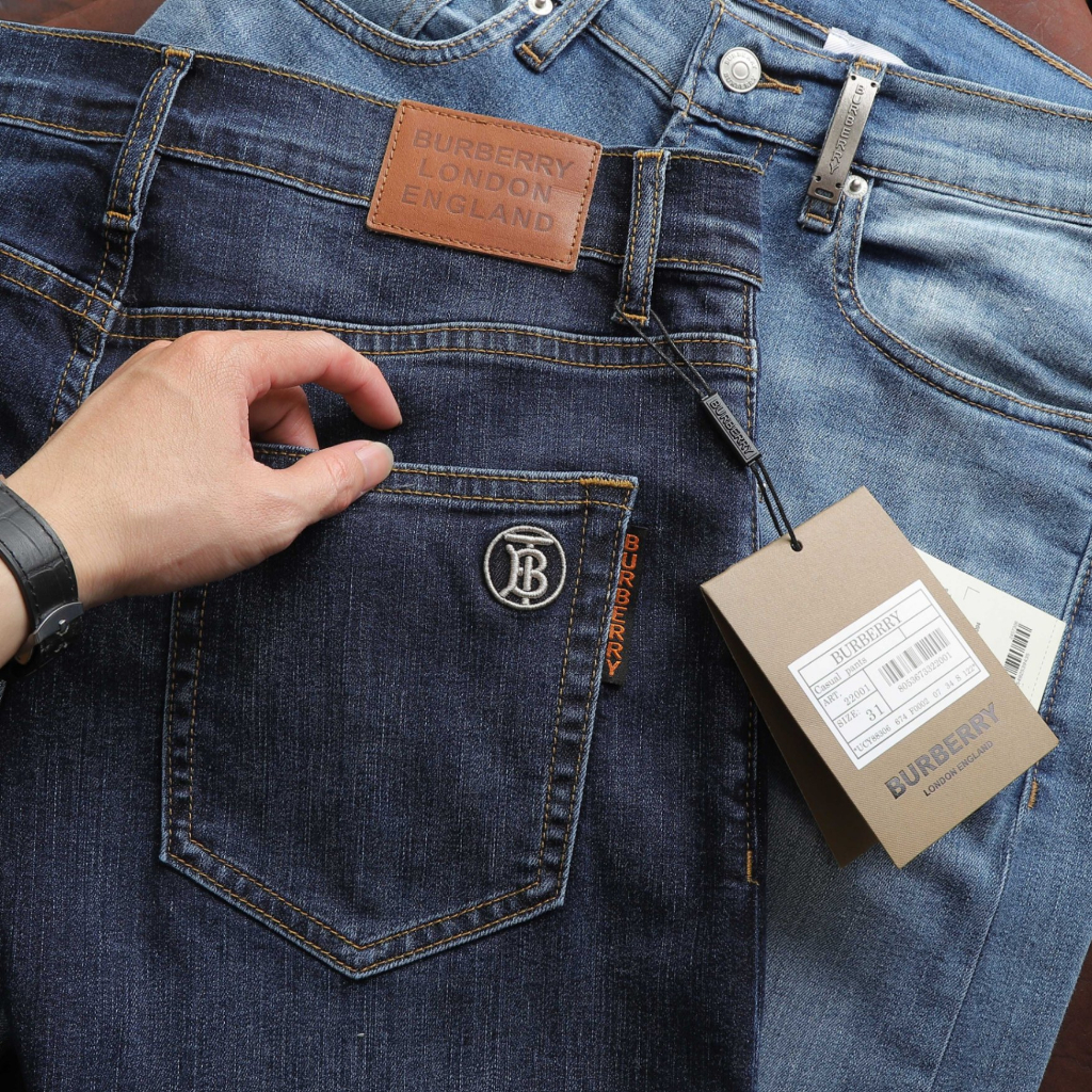 Quần Jean Dài Nam BBR Xanh , Form Slim-fit, chất vải co giãn nhẹ, ống 15-18cm, JB2M - Hàng VNXK