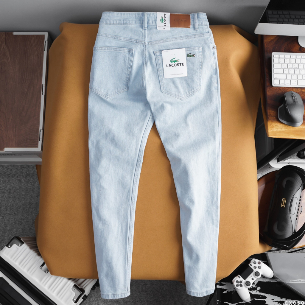 Quần Jean Dài Nam LCST Bạc, Form Slim-fit, chất vải co giãn nhẹ, ống 15-18cm, Hàng VNXK - CX030