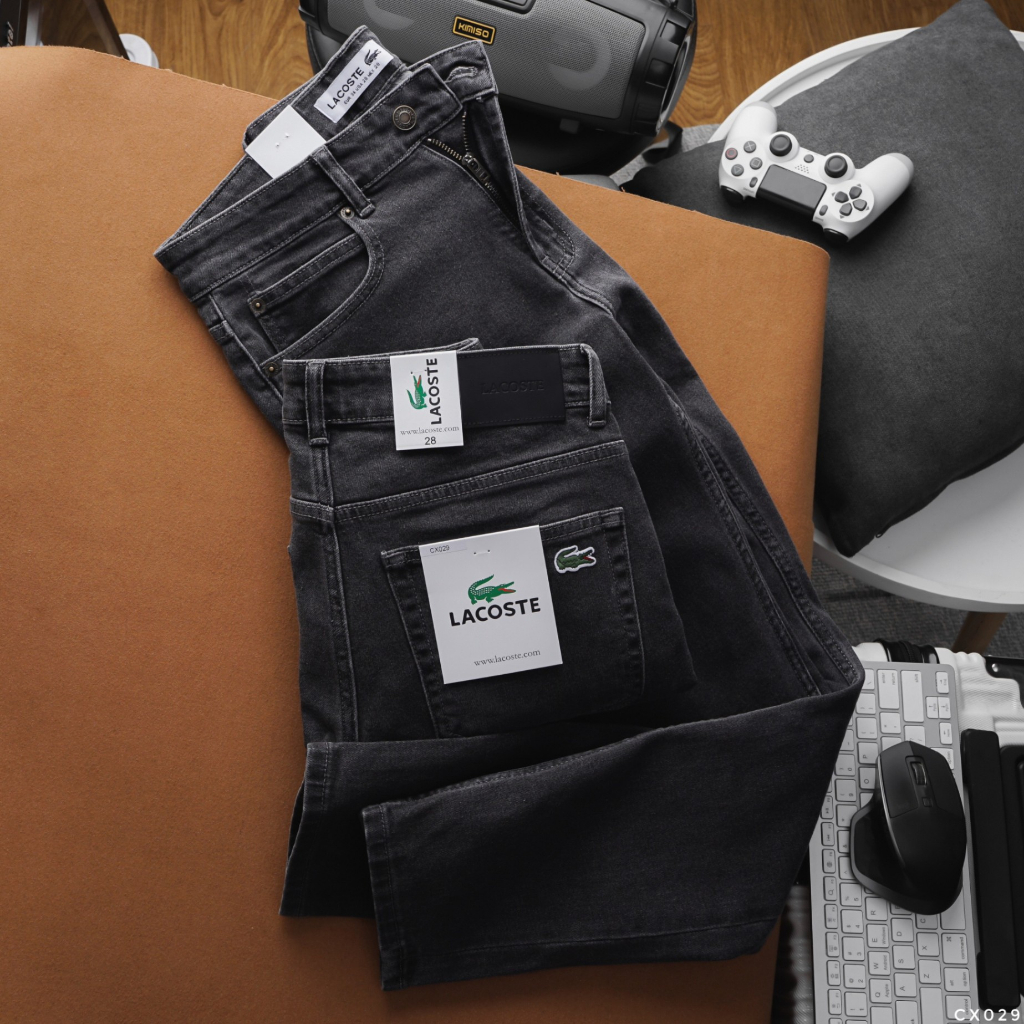 Quần Jean Dài Nam LCST Xám Đen, Form Slim-fit, chất vải co giãn nhẹ, ống 15-18cm, Hàng VNXK - CX029