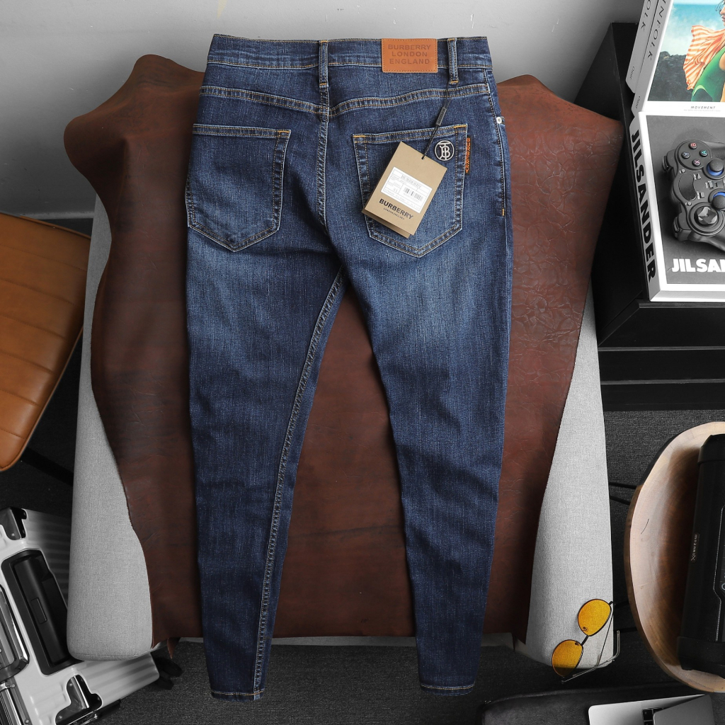 Quần Jean Dài Nam BBR Xanh , Form Slim-fit, chất vải co giãn nhẹ, ống 15-18cm, JB2M - Hàng VNXK