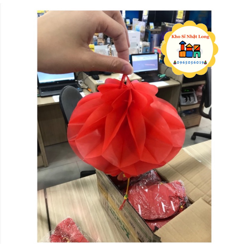 Đèn lồng đỏ Nilong chữ Phúc 25cm/20cm treo trang trí Tết - đèn lồng chống nước