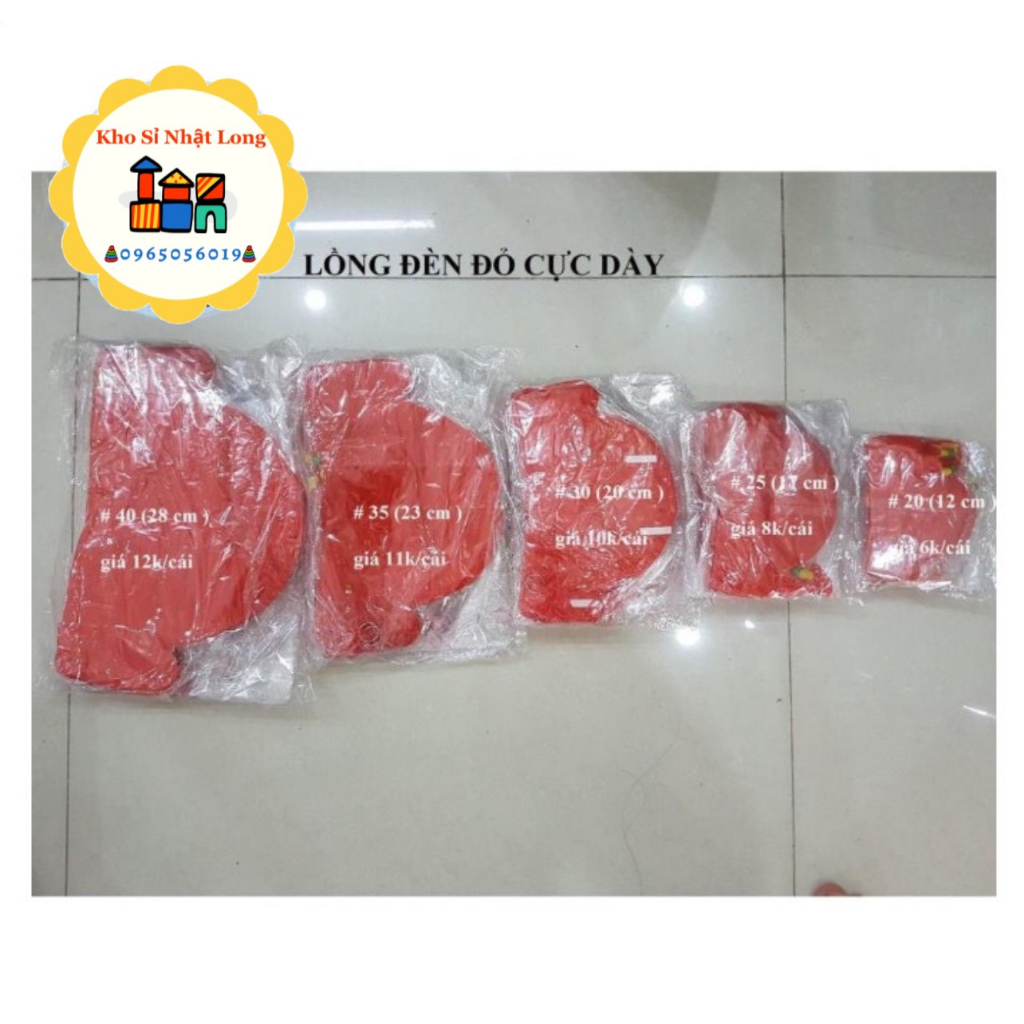 Đèn lồng đỏ Nilong chữ Phúc 25cm/20cm treo trang trí Tết - đèn lồng chống nước