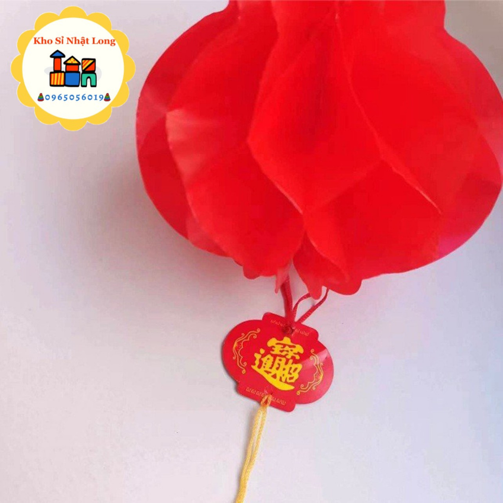 Đèn lồng đỏ Nilong chữ Phúc 25cm/20cm treo trang trí Tết - đèn lồng chống nước
