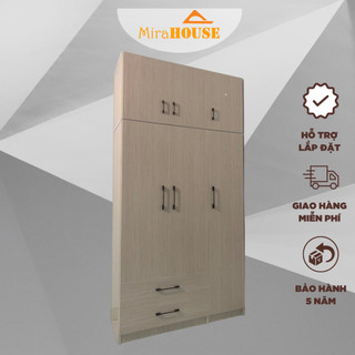 Tủ Nhựa Đài Loan 3 Buồng - Tủ Quần Áo 3 Cánh Chịu Lực Tốt, MIRA HOUSE Miễn Phí Giao Hàng, Lắp Đặt