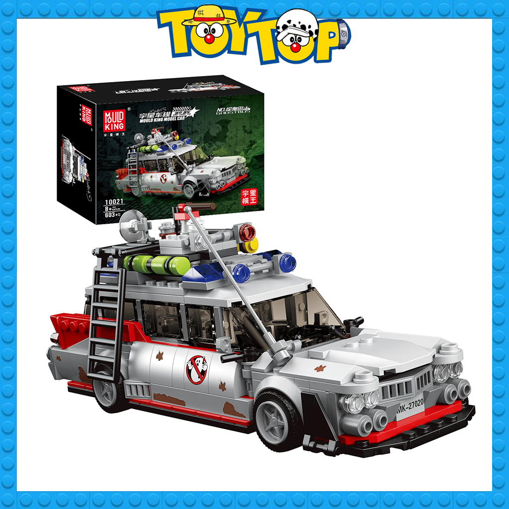 Đồ chơi lắp ráp siêu xe ô tô của biệt đội bắt ma ghostbusters xếp hình Mould King 10021 / 27020 với 603 mảnh ghép