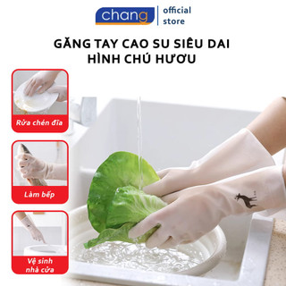 Găng Tay Rửa Bát Cao Su Tiện Dụng Siêu Dai Hình Hươu