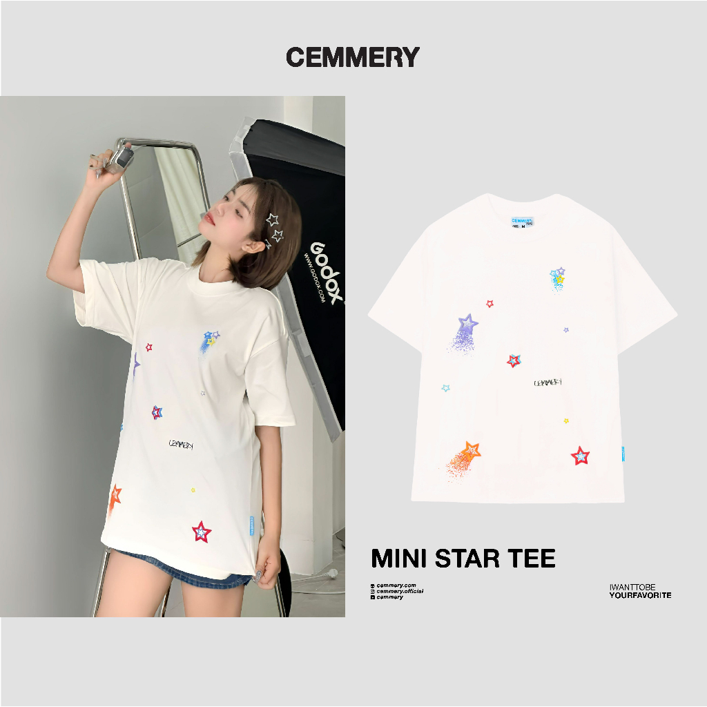 Áo Thun LocalBrand Cemmery "MINI STAR TEE" #Cream