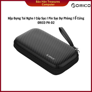 Hộp Đựng Tai Nghe / Cáp Sạc / Pin Sạc Dự Phòng / Ổ Cứng ORICO PH-D2 ( Đen, Xanh, Xám) - Hàng Chính Hãng