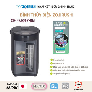 Bình thủy điện Zojirushi CD-NAQ50V-BM dung tích 5L, sản xuất tại Nhật, bảo hành 1 năm chính hãng