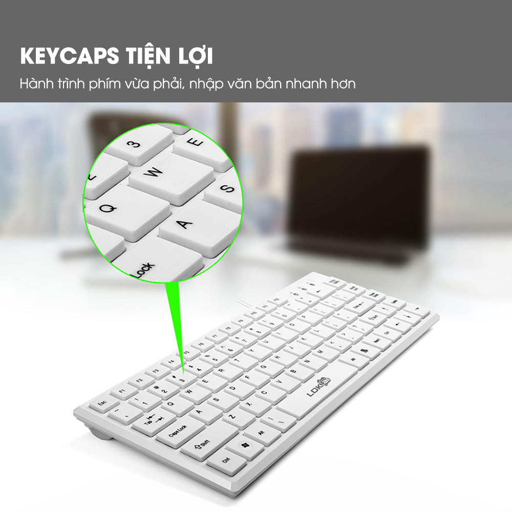 Bàn phím máy tính mini YINDIAO XKB02 có dây văn phòng nhỏ gọn 82 keys thiết kế hình thanh socola - Hàng chính hãng