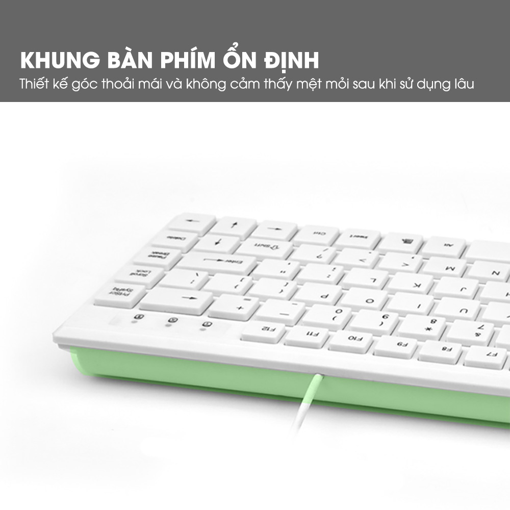 Bàn phím máy tính mini YINDIAO XKB02 có dây văn phòng nhỏ gọn 82 keys thiết kế hình thanh socola - Hàng chính hãng