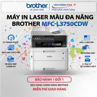 Máy in laser màu brother mfc-l3750cdw đa chức năng chính hãng mới 100%