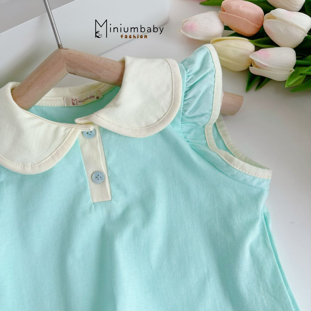 Áo sát nách cánh tiên điệu đà, chất liệu cotton mát mịn cho bé gái, miniumbabyfashion A1571