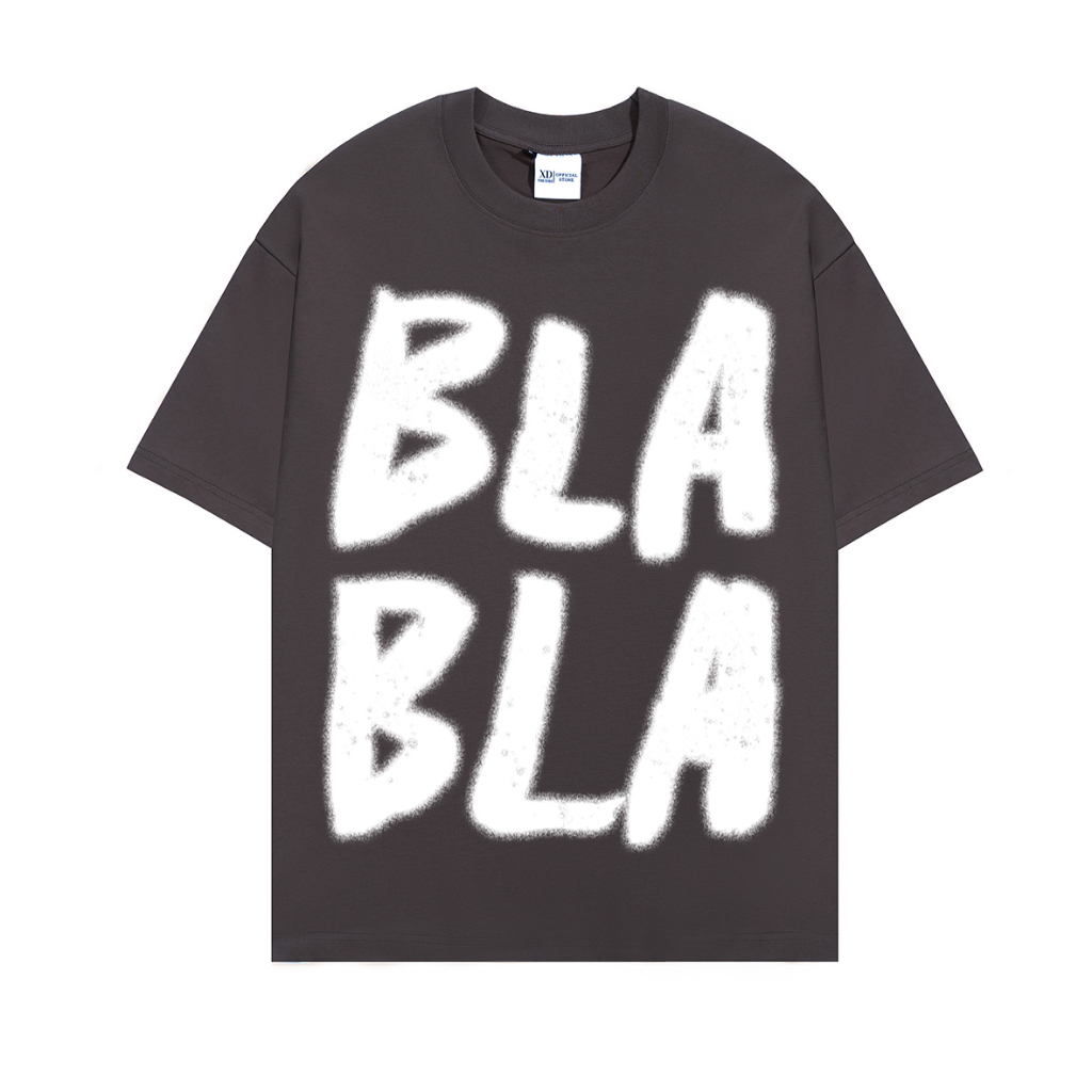Áo thun The Xide áo phông unisex hình in chữ BLA form rộng chất cotton 2 chiều định lượng 250gr co giãn