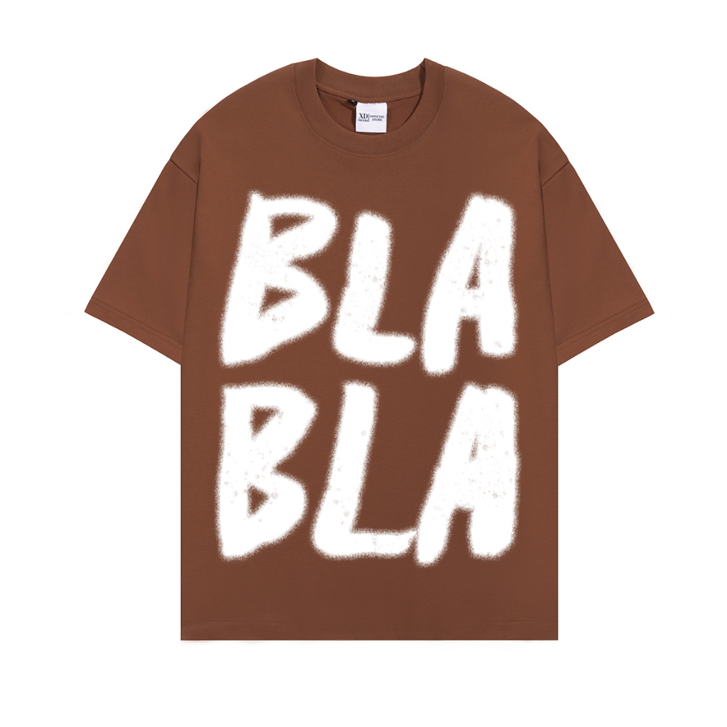 Áo thun The Xide áo phông unisex hình in chữ BLA form rộng chất cotton 2 chiều định lượng 250gr co giãn