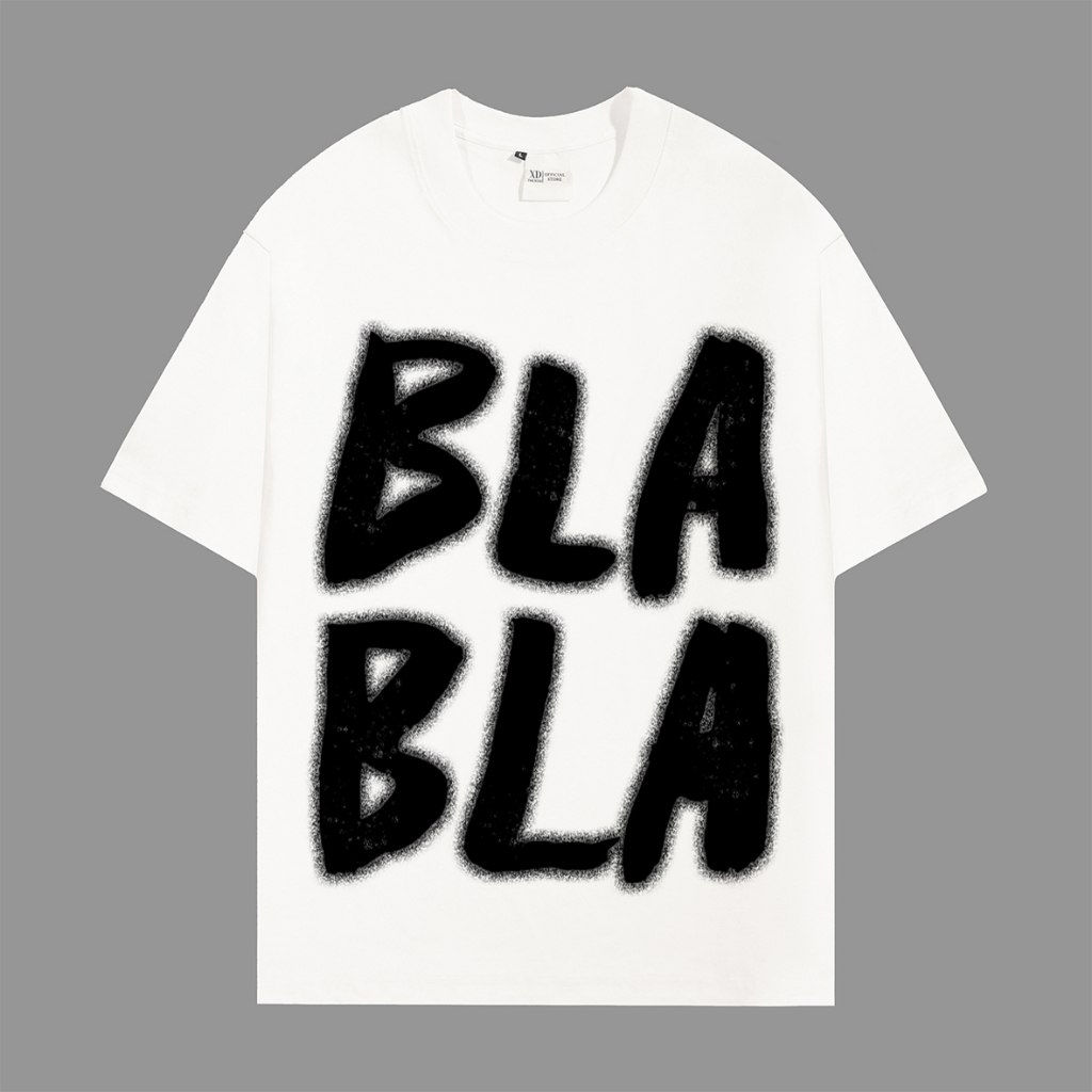 Áo thun The Xide áo phông unisex hình in chữ BLA form rộng chất cotton 2 chiều định lượng 250gr co giãn