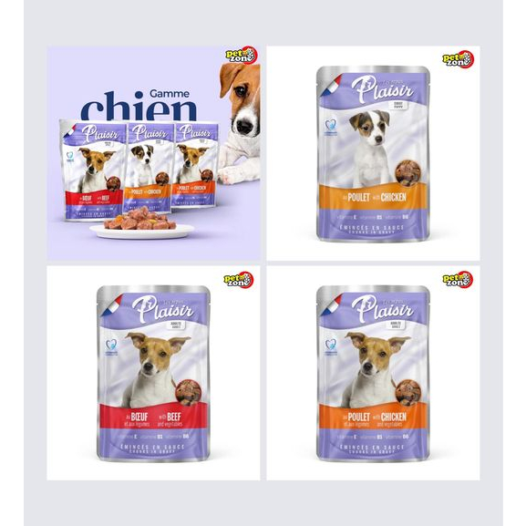 Pate Pháp cho chó Plaisir 100g