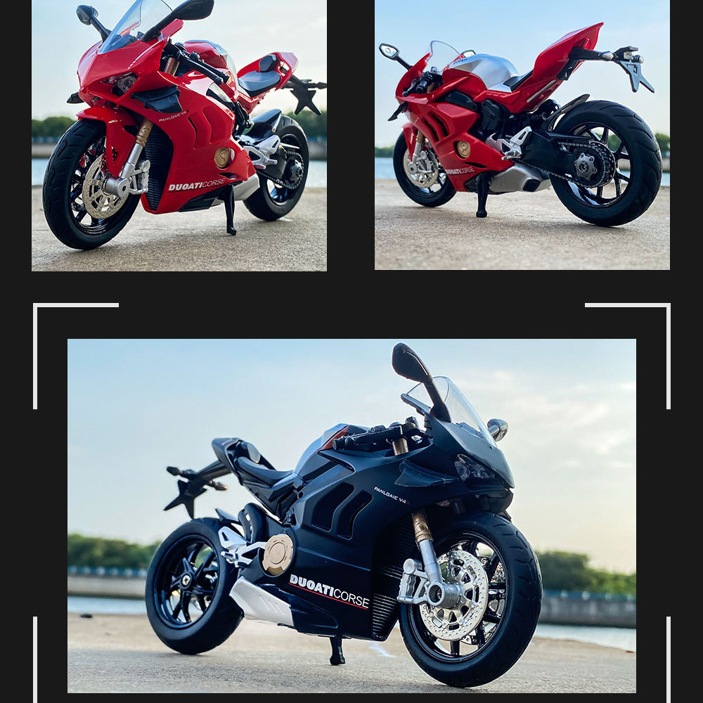 Mô hình siêu xe phân khối lớn DUCATI Panigale V4s tỉ lệ 1:12 khung hợp kim