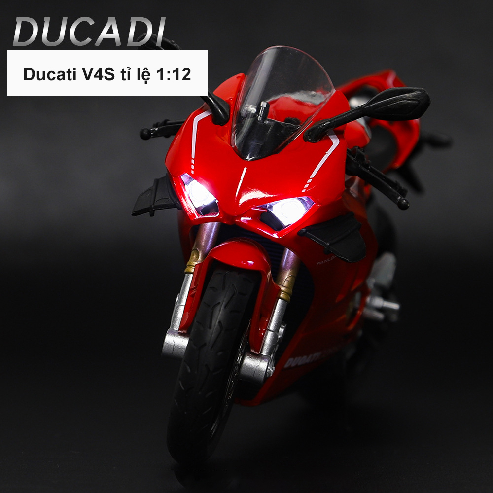 Mô hình siêu xe phân khối lớn DUCATI Panigale V4s tỉ lệ 1:12 khung hợp kim