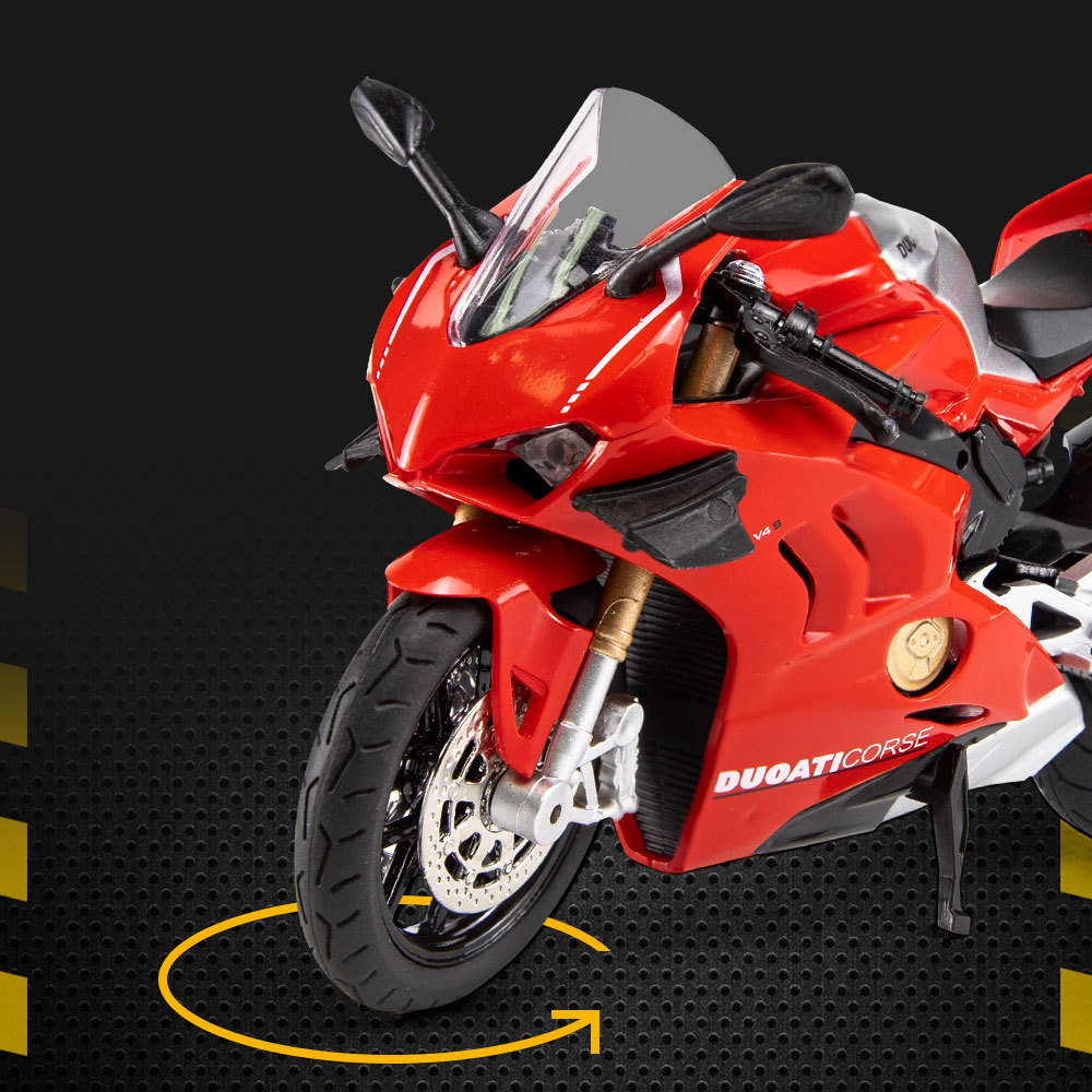 Mô hình siêu xe phân khối lớn DUCATI Panigale V4s tỉ lệ 1:12 khung hợp kim