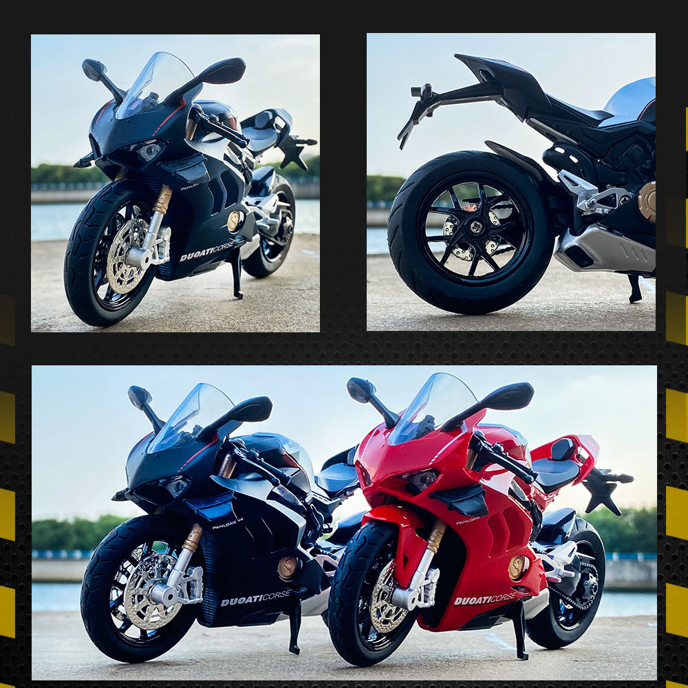 Mô hình siêu xe phân khối lớn DUCATI Panigale V4s tỉ lệ 1:12 khung hợp kim