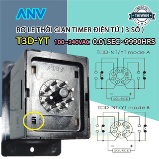 Rơ Le Thời Gian Timer Điện tử (3 số) 0.01sec~9990hrs