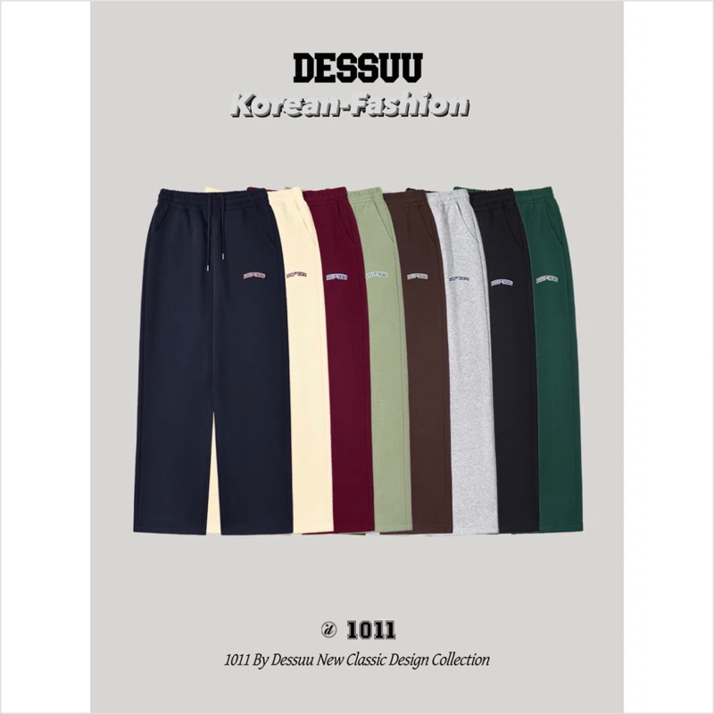 Quần nỉ dài thể thao Brand DESSUU phong cách Hàn Quốc