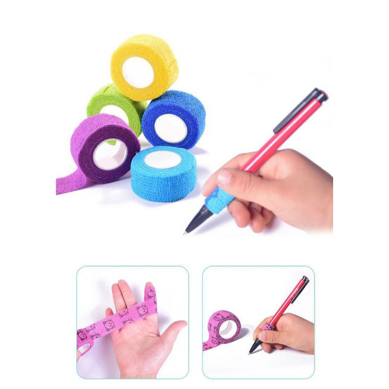 Băng quấn bảo vệ ngón tay khi viết bài, chơi thể thao vải co giãn 4.6m tiện lợi thoải mái nhiều màu cute