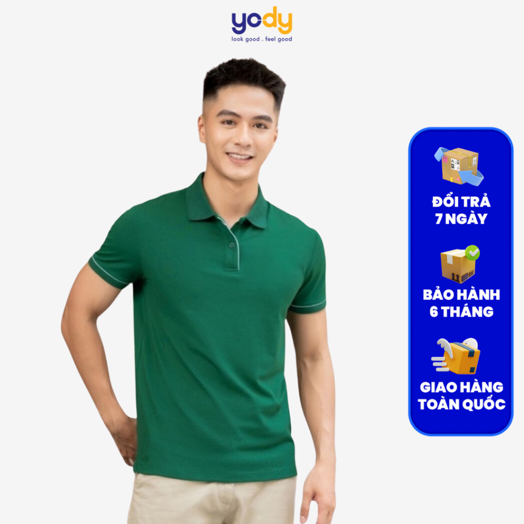 Áo polo nam YODY mắt chim gia đình đứng form thoáng mát mềm mịn APM5431