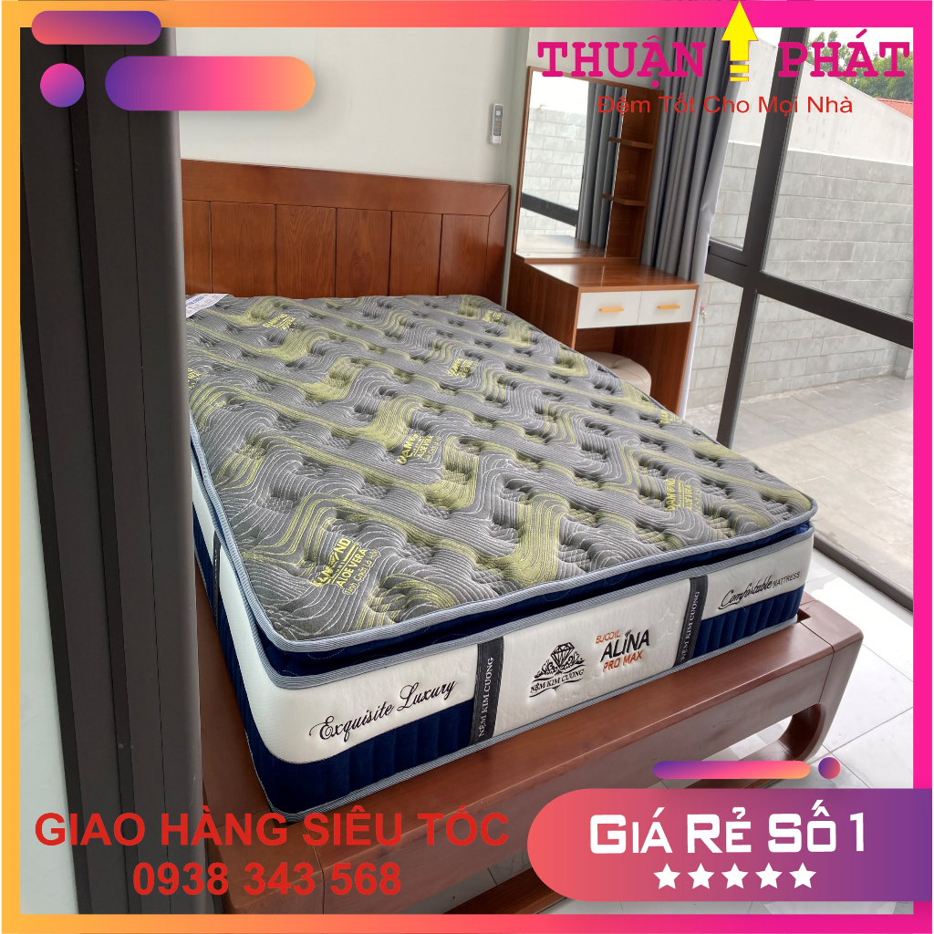 Đệm lò xo Kim Cương ALOE VERA PRO MAX - Chuẩn khách sạn 5 sao