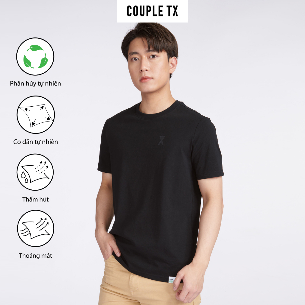 Áo Thun Nam Nữ Couple TX Sợi Bắp Green EX Regular Fit Bio Iscra In Logo X TS 274