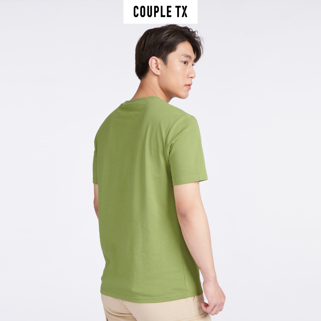 Áo Thun Nam Nữ Couple TX Sợi Bắp Green EX Regular Fit Bio Iscra In Logo X TS 274