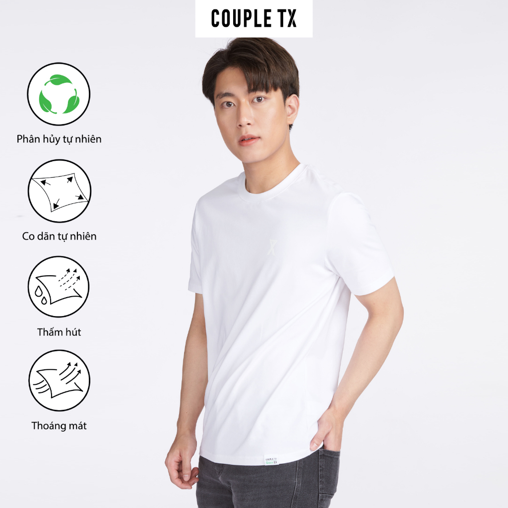 Áo Thun Nam Nữ Couple TX Sợi Bắp Green EX Regular Fit Bio Iscra In Logo X TS 274