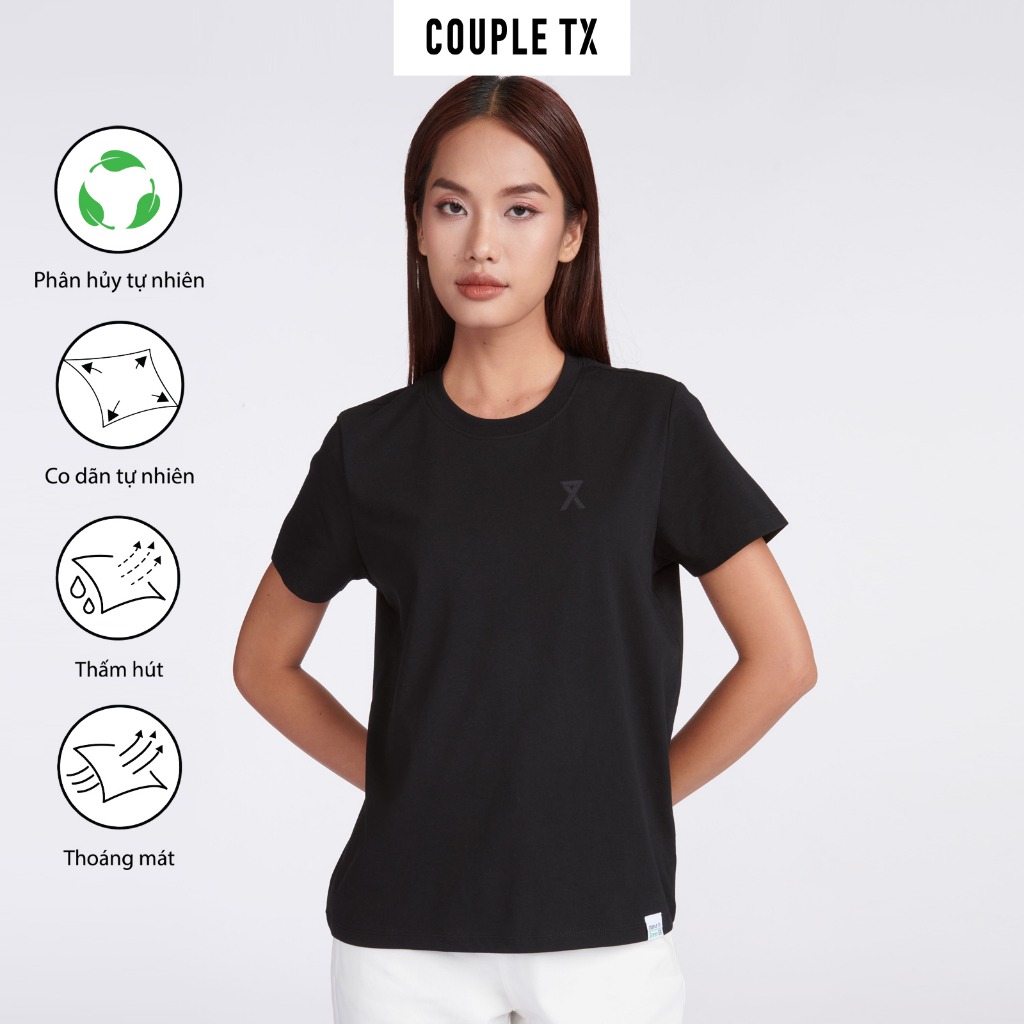 Áo Thun Nam Nữ Couple TX Sợi Bắp Green EX Regular Fit Bio Iscra In Logo X TS 274