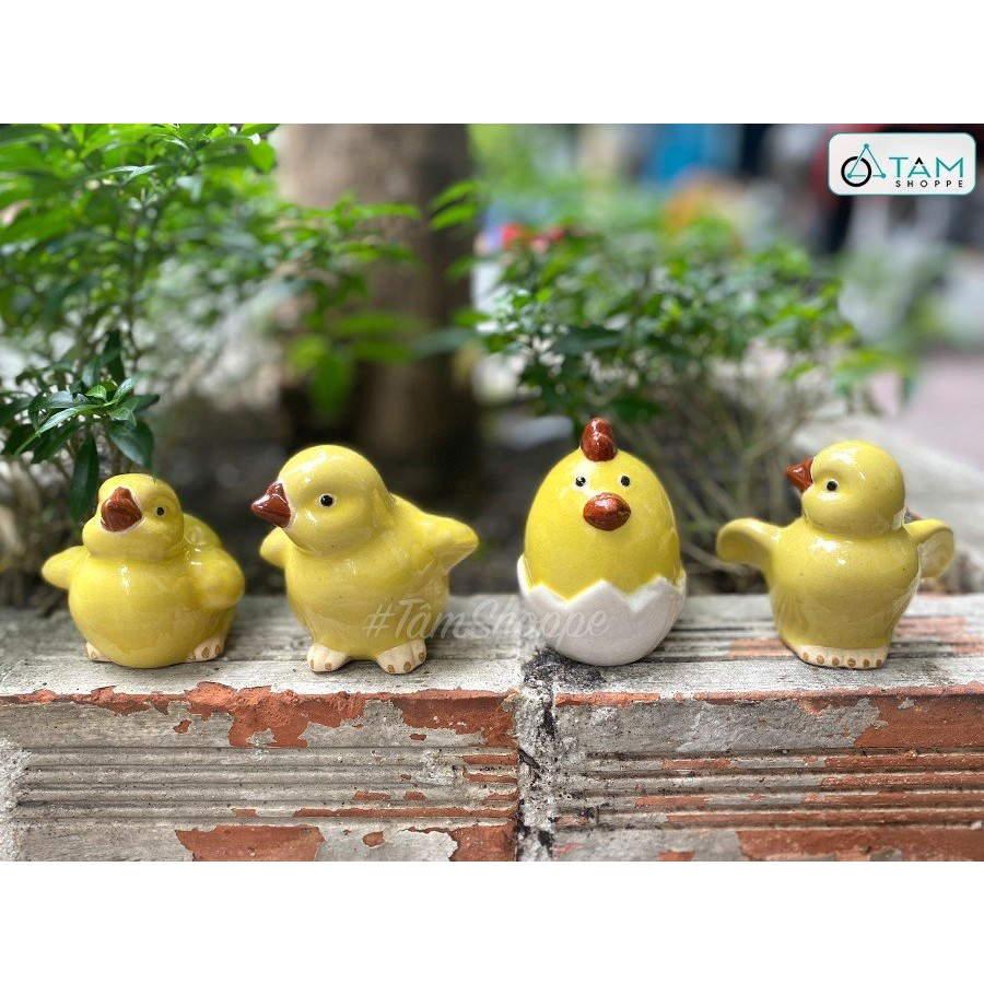 Tượng gà con lông vàng cute TCV-GA-02