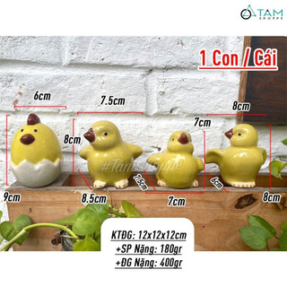 Tượng gà con lông vàng cute TCV-GA-02