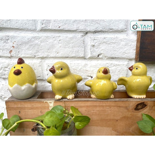 Tượng gà con lông vàng cute TCV-GA-02