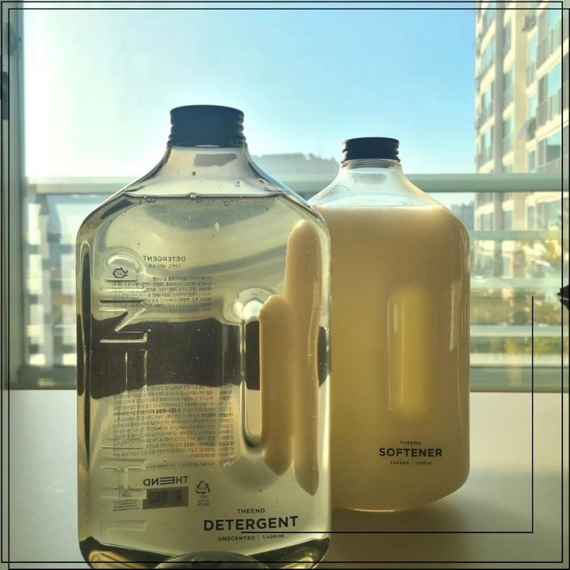 Nước giặt/nước xả thuần chay Theend Natural Blossom Hàn Quốc an toàn cho bé dạng chai 1400ml