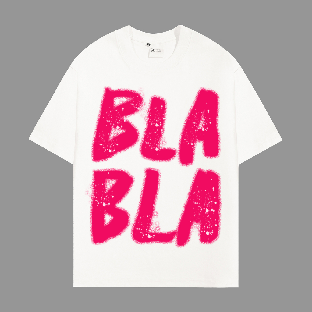 Áo thun The Xide áo phông unisex hình in chữ BLA form rộng chất cotton 2 chiều định lượng 250gr co giãn